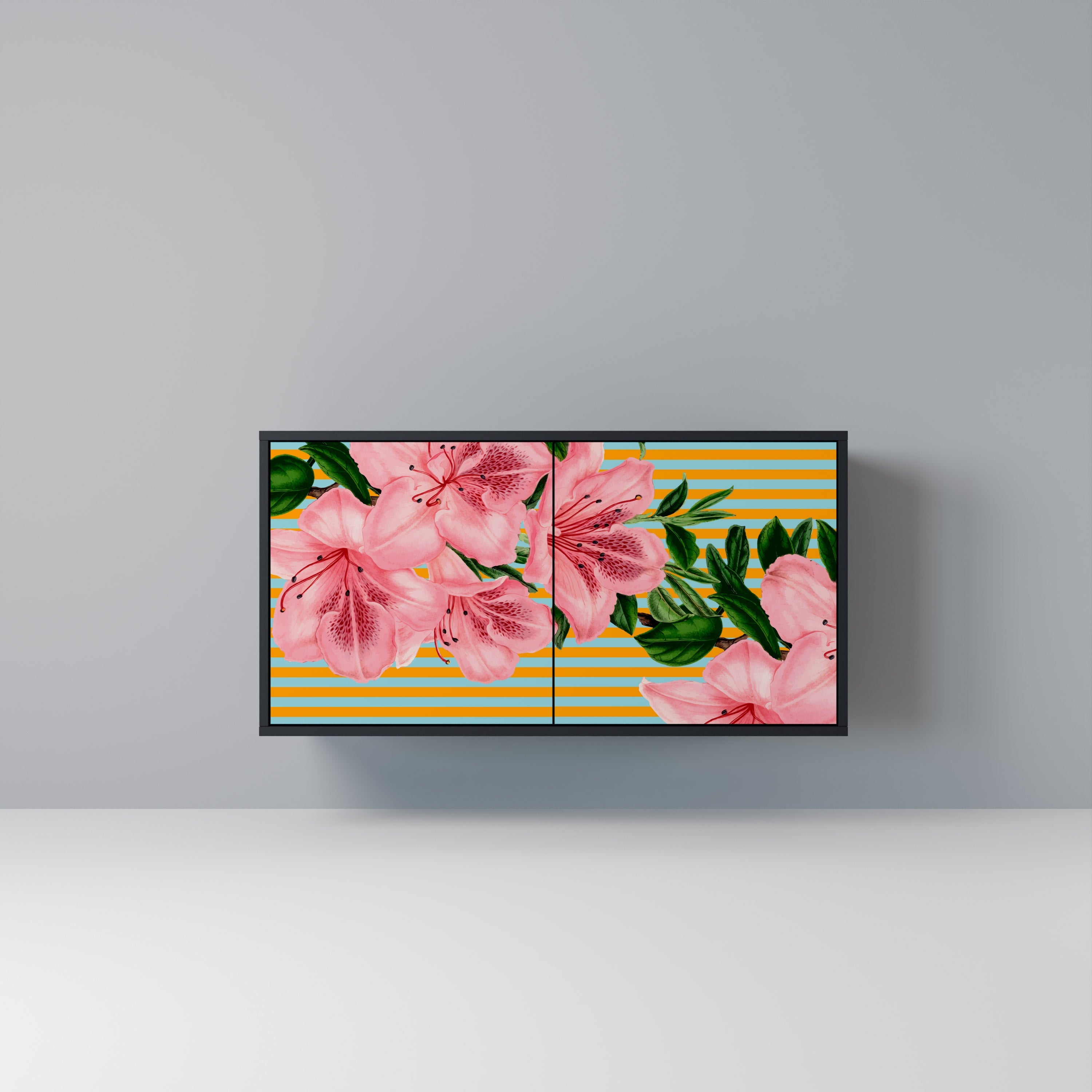 FRAGILE BEAUTY Sideboard mit 2 Türen in Schwarz