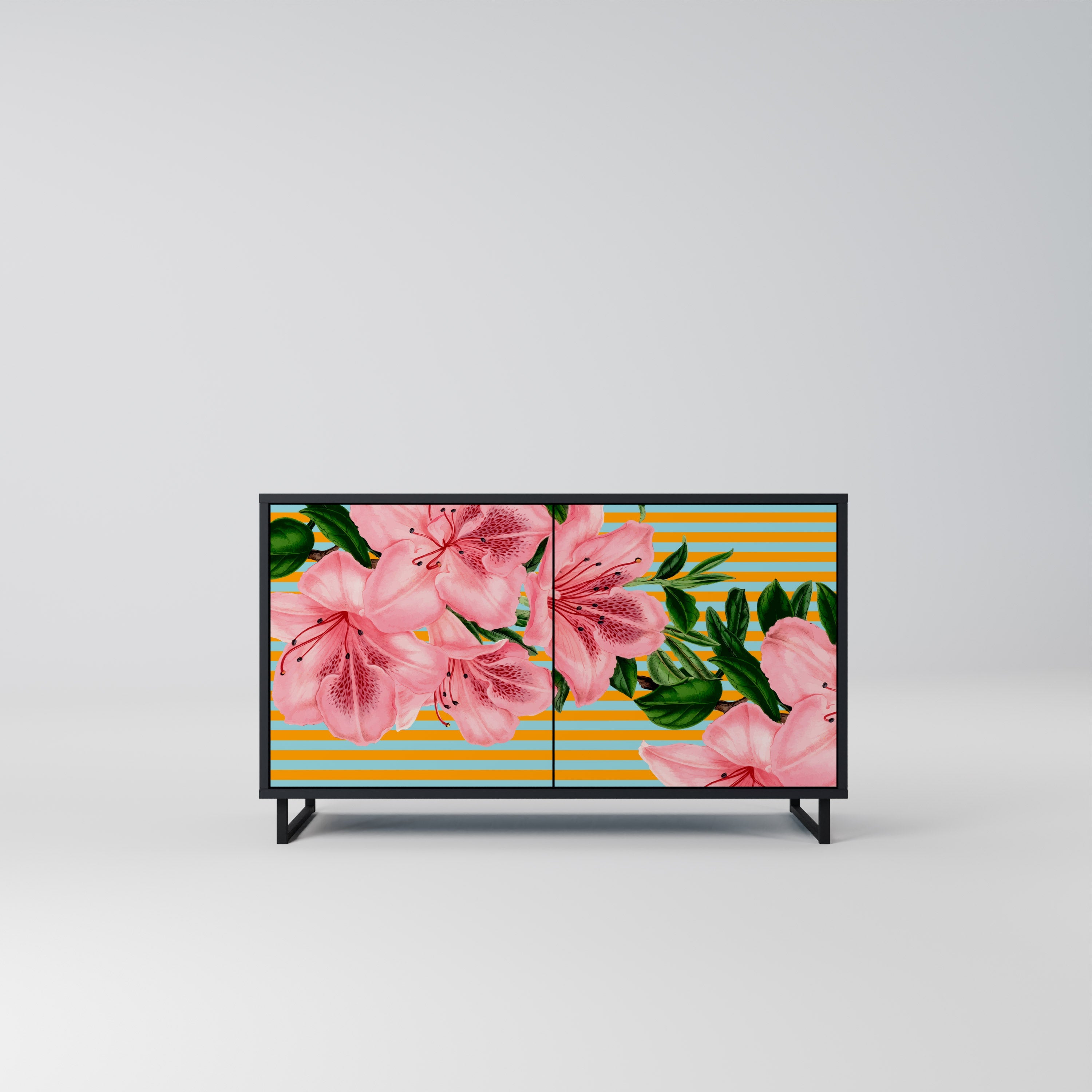 FRAGILE BEAUTY Sideboard mit 2 Türen in Schwarz