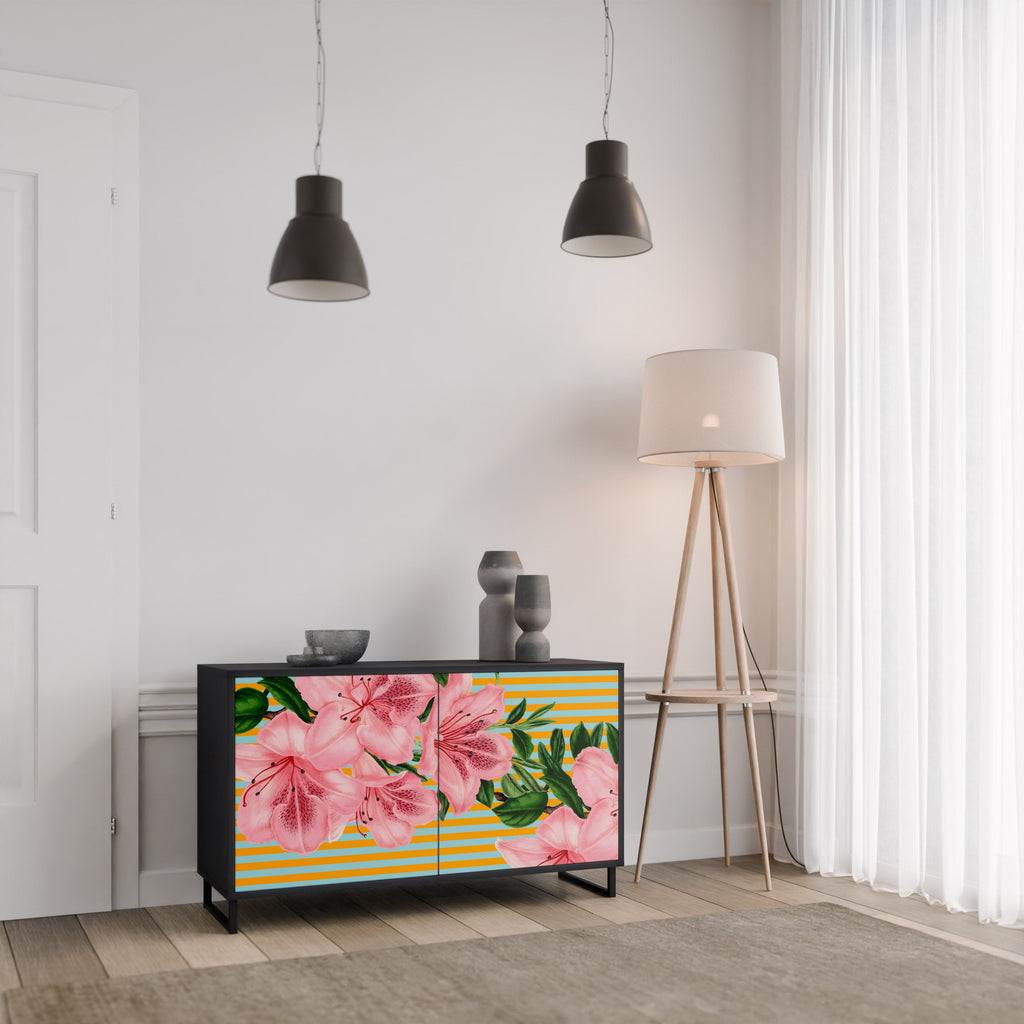 FRAGILE BEAUTY Sideboard mit 2 Türen in Schwarz