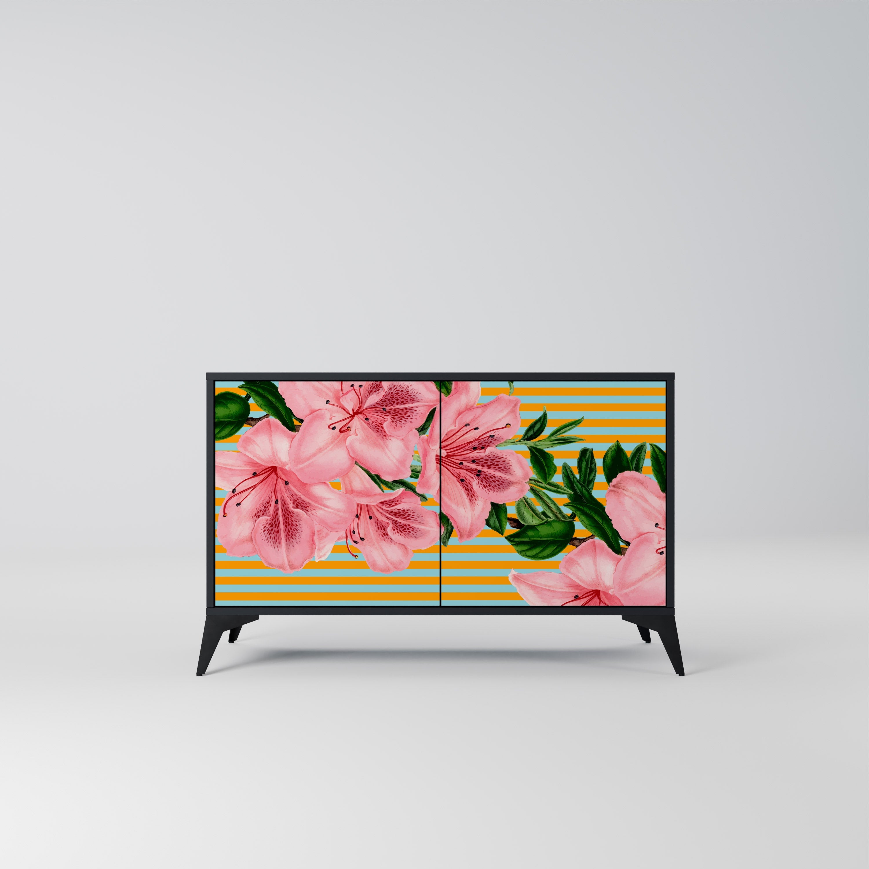 FRAGILE BEAUTY Sideboard mit 2 Türen in Schwarz