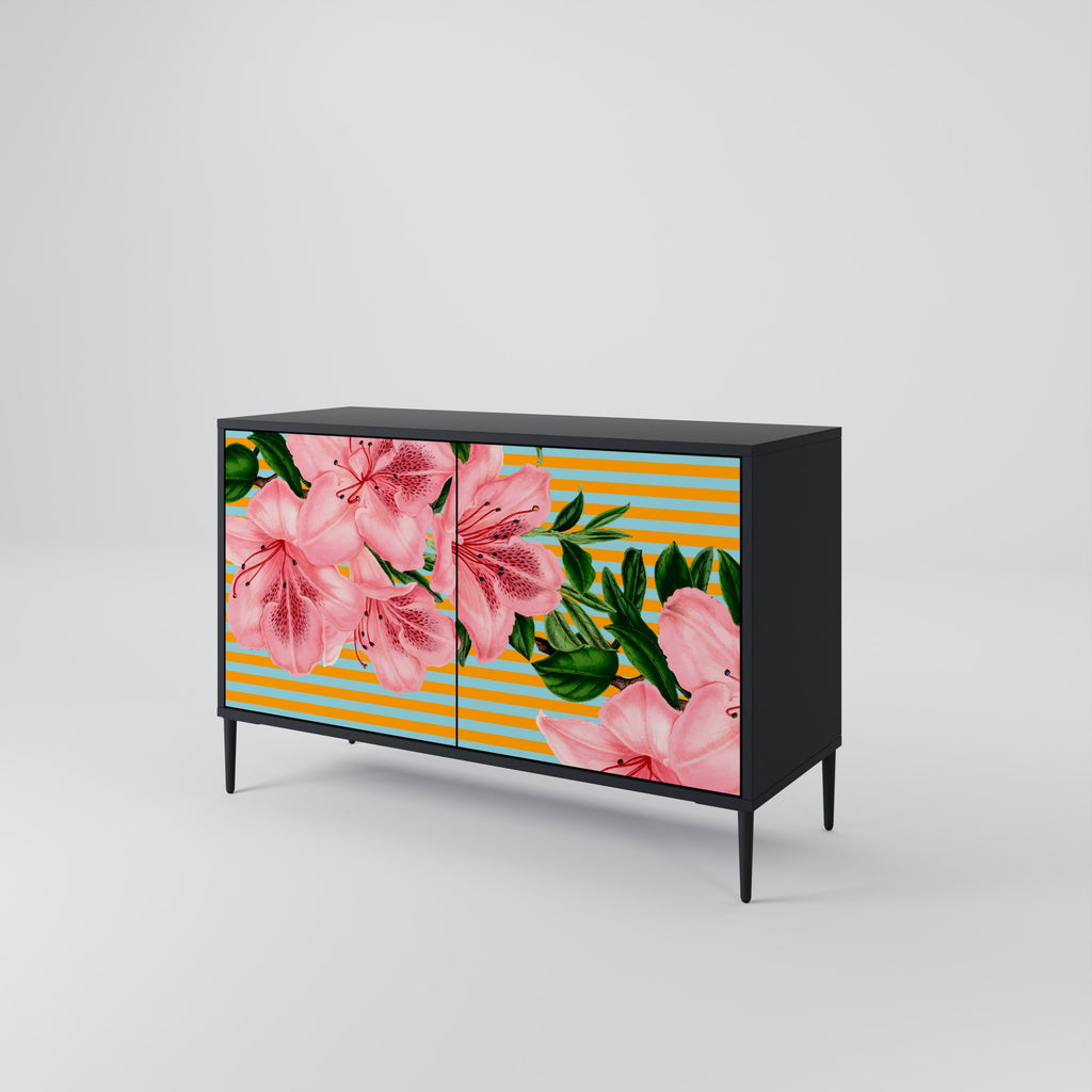 FRAGILE BEAUTY Sideboard mit 2 Türen in Schwarz
