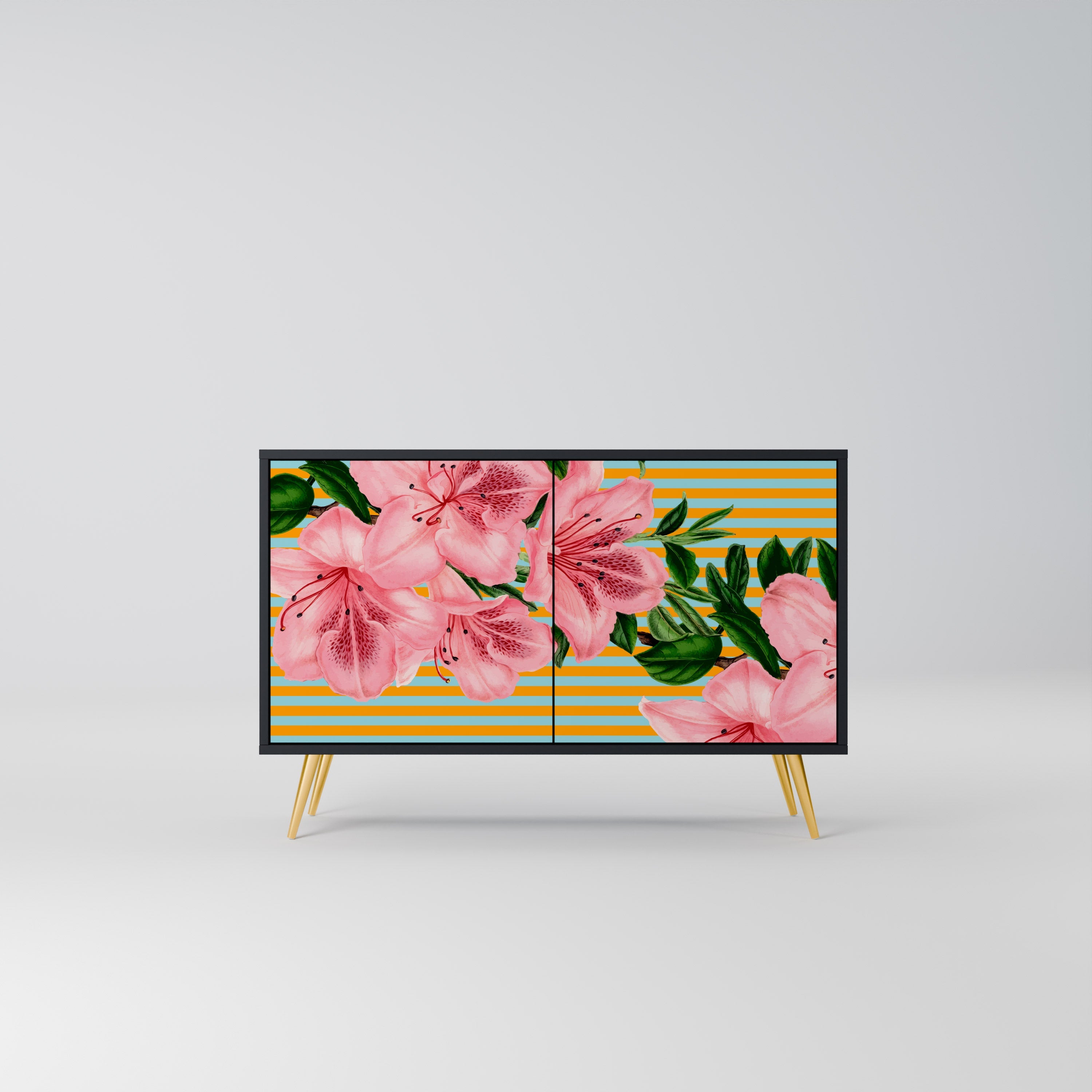 FRAGILE BEAUTY Sideboard mit 2 Türen in Schwarz