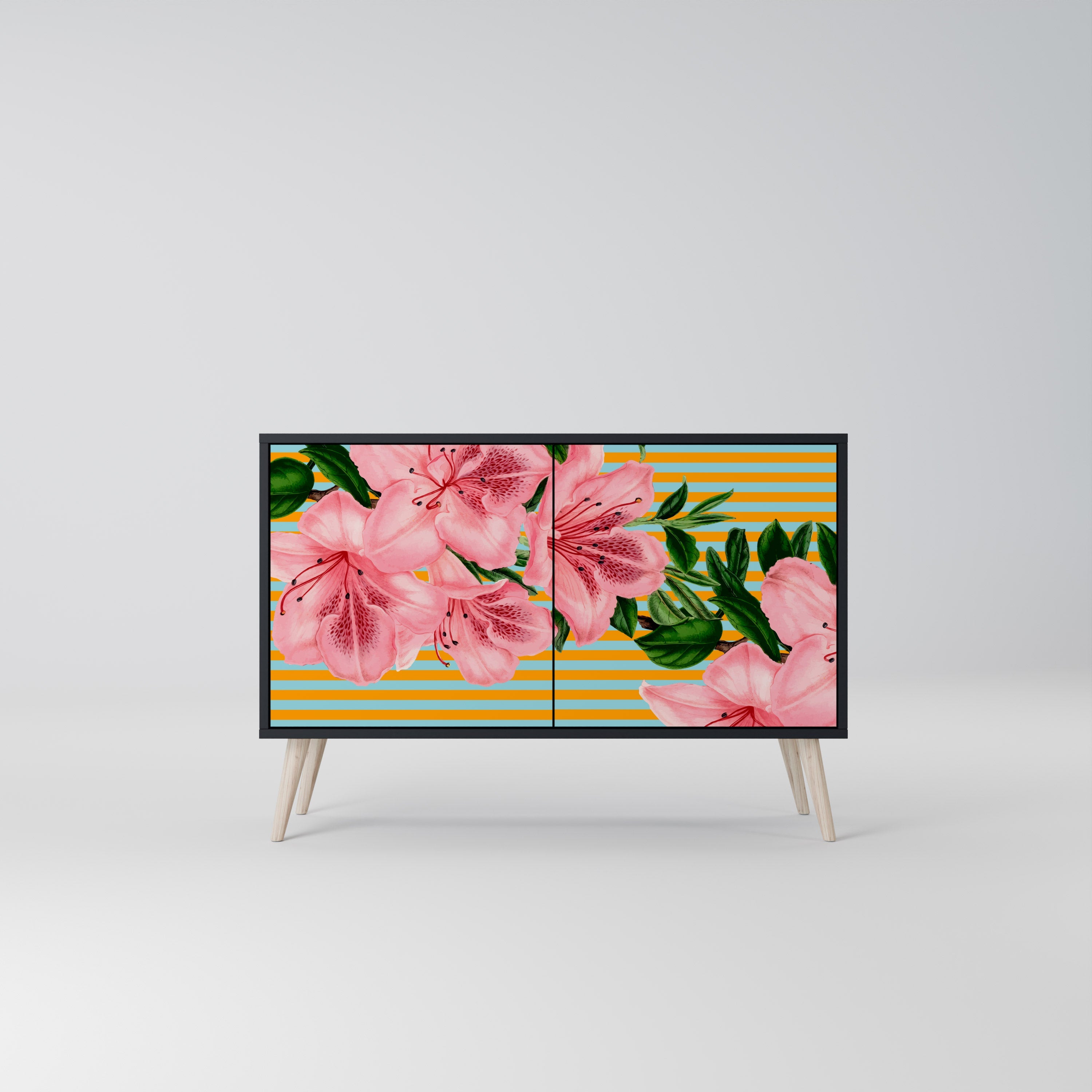 FRAGILE BEAUTY Sideboard mit 2 Türen in Schwarz