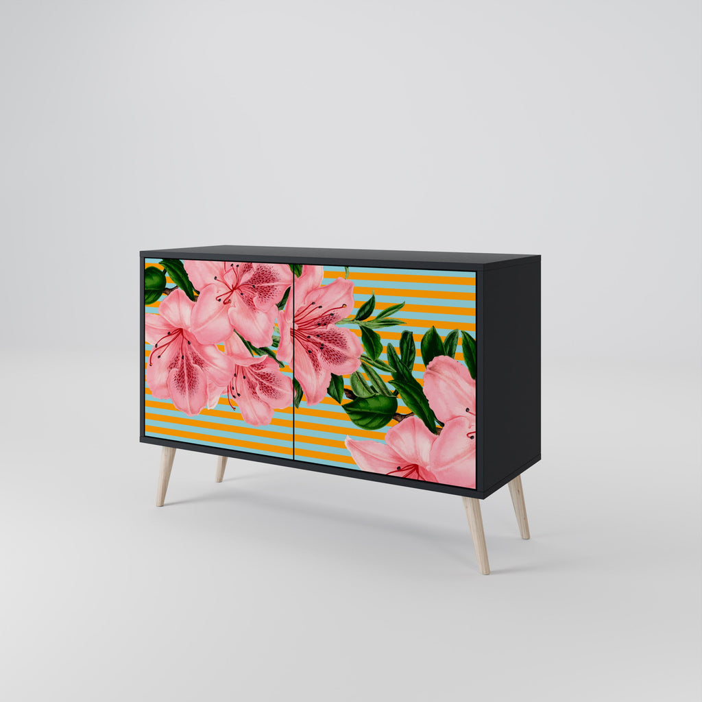 FRAGILE BEAUTY Sideboard mit 2 Türen in Schwarz