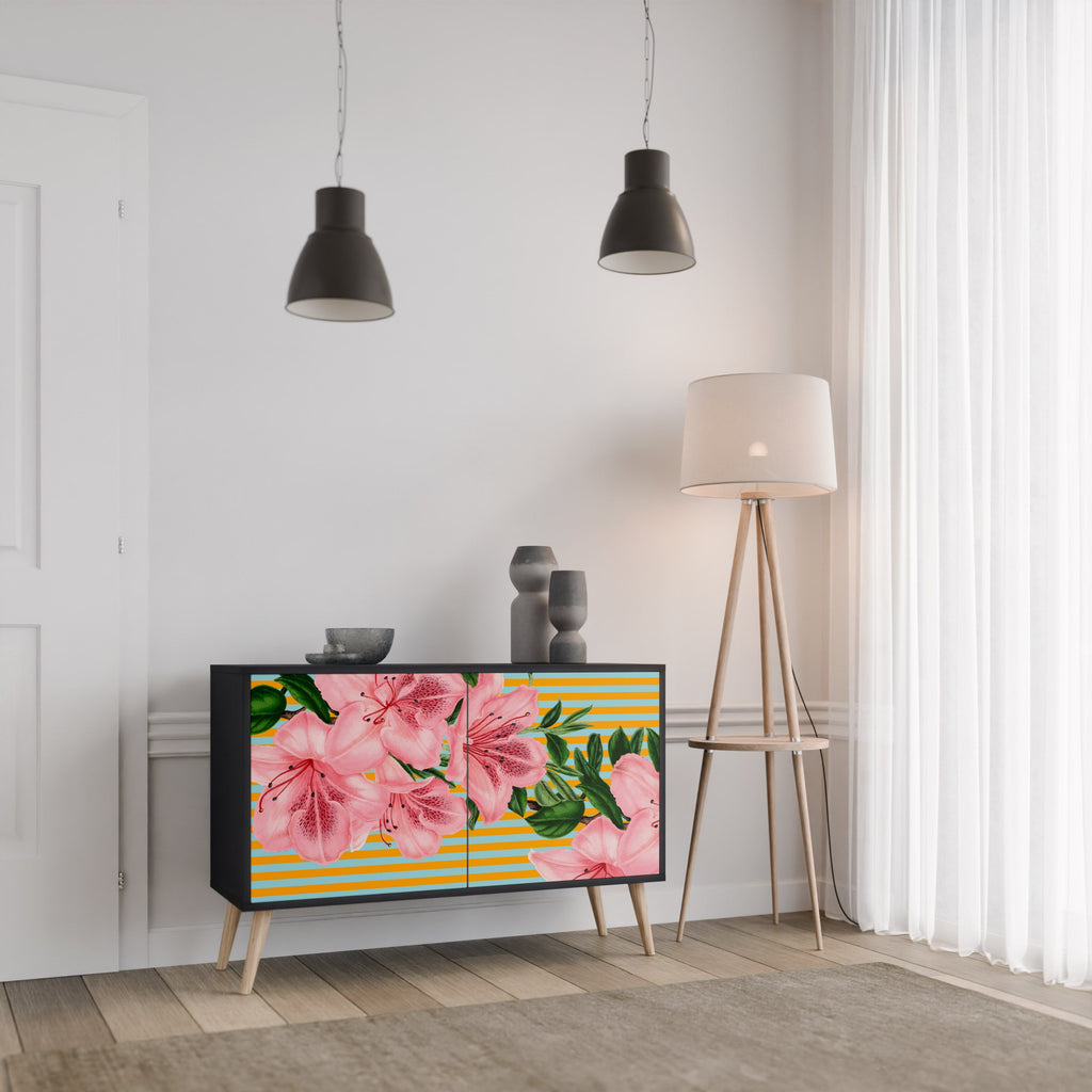 FRAGILE BEAUTY Sideboard mit 2 Türen in Schwarz
