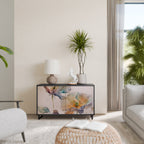 SOFTEN POPPY Sideboard mit 2 Türen in Schwarz