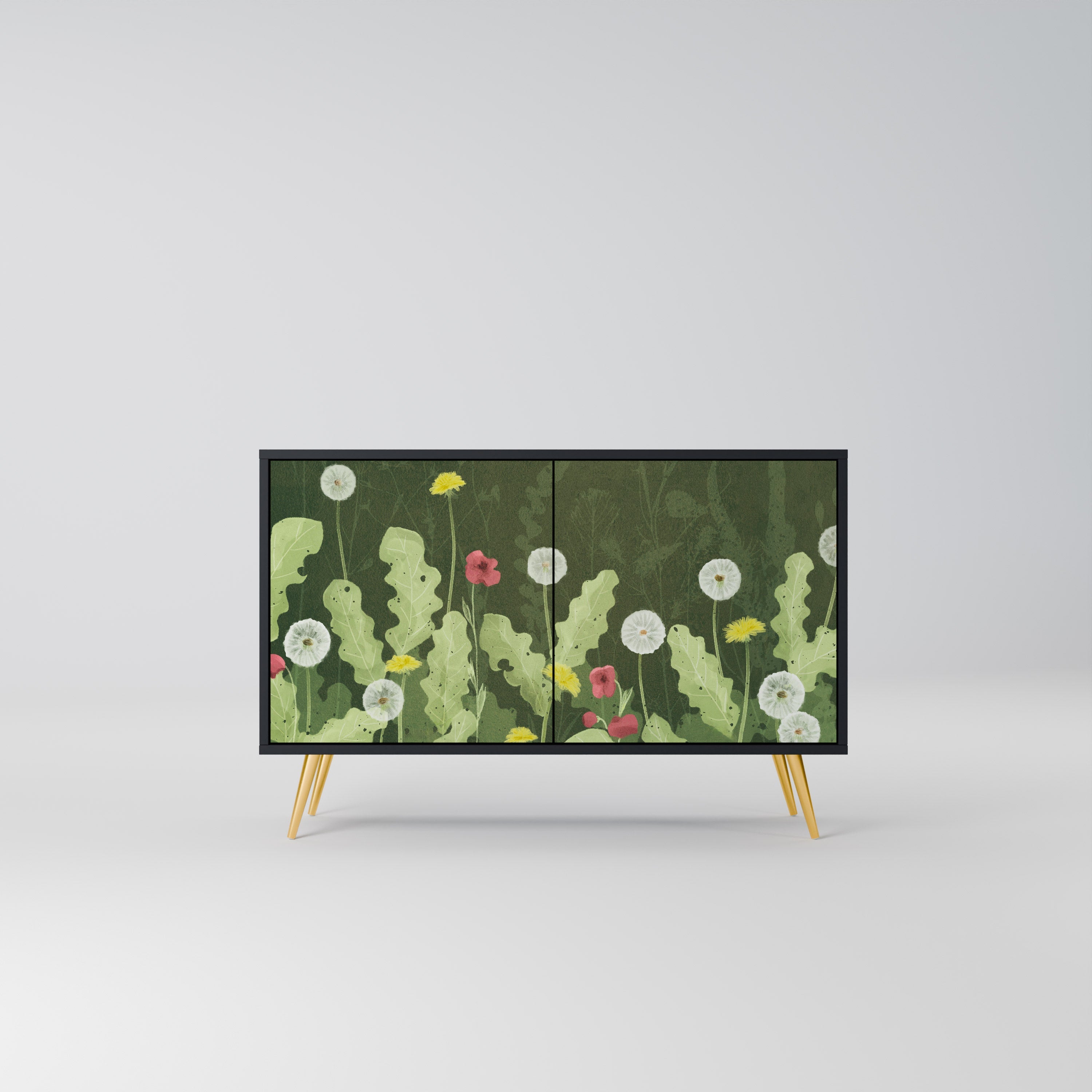 DANDELION AMUSE 2-Door Sideboard in Black Finish