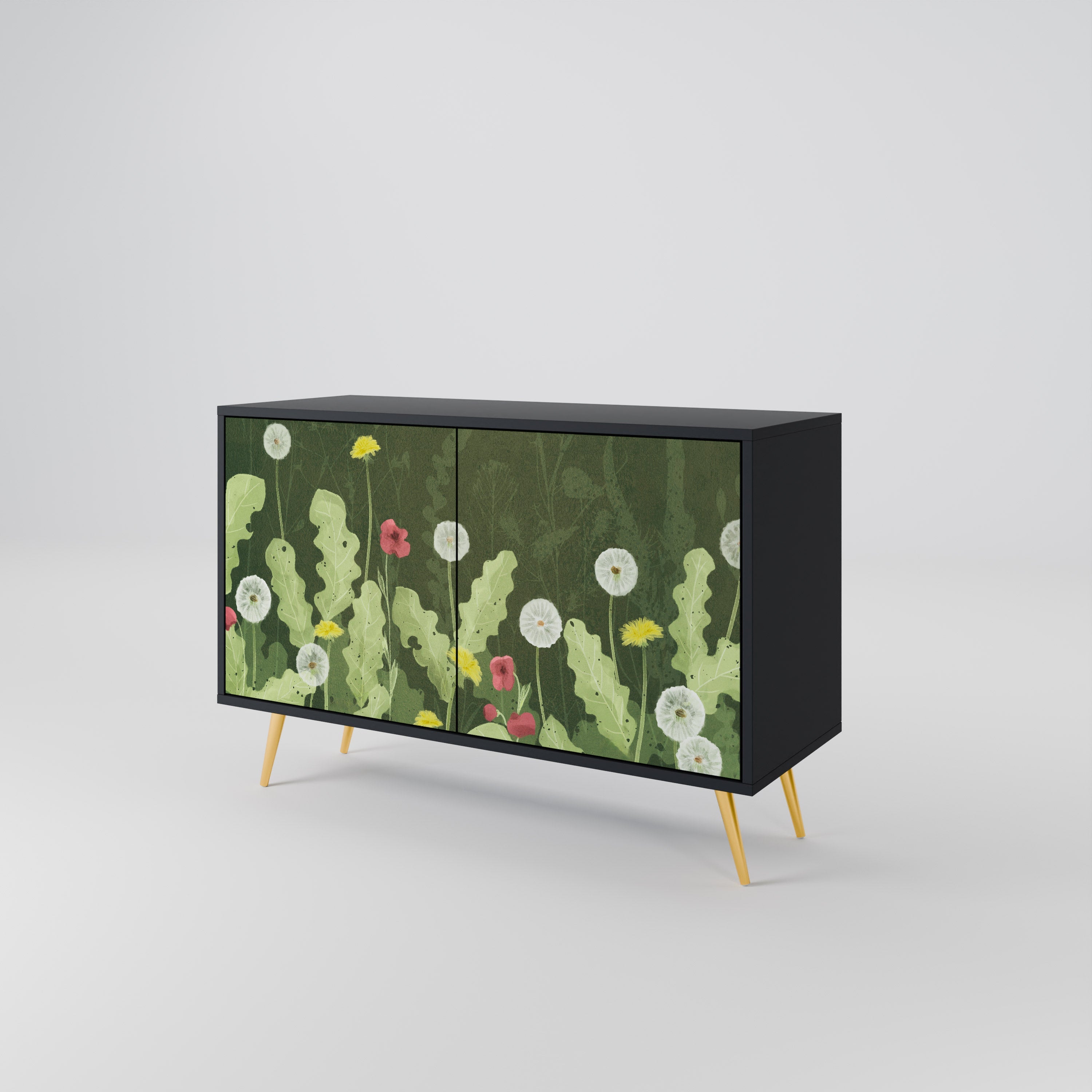DANDELION AMUSE 2-Door Sideboard in Black Finish