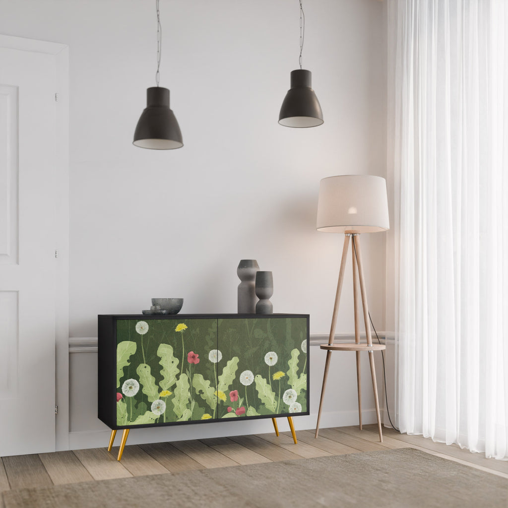 DANDELION AMUSE 2-Door Sideboard in Black Finish