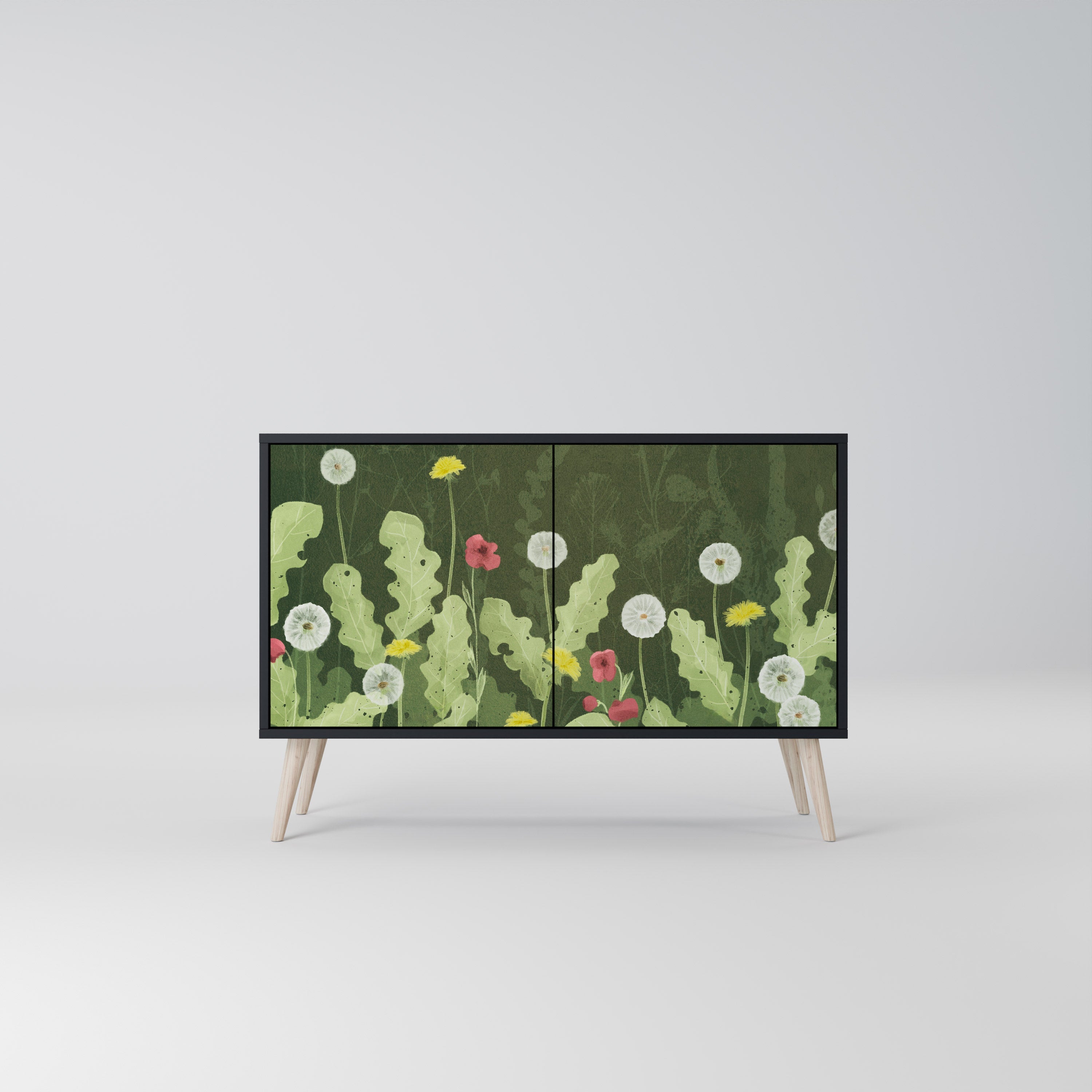 DANDELION AMUSE 2-Door Sideboard in Black Finish