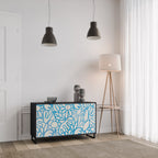 BLOOMY MORNING 2-Door Sideboard in Black Finish