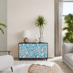 BLOOMY MORNING 2-Door Sideboard in Black Finish