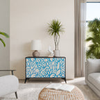 BLOOMY MORNING 2-Door Sideboard in Black Finish