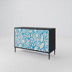 BLOOMY MORNING 2-Door Sideboard in Black Finish