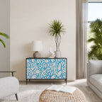 BLOOMY MORNING 2-Door Sideboard in Black Finish