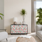 FLOWERS AND STRAWBERRIES 2-Door Sideboard in Black Finish