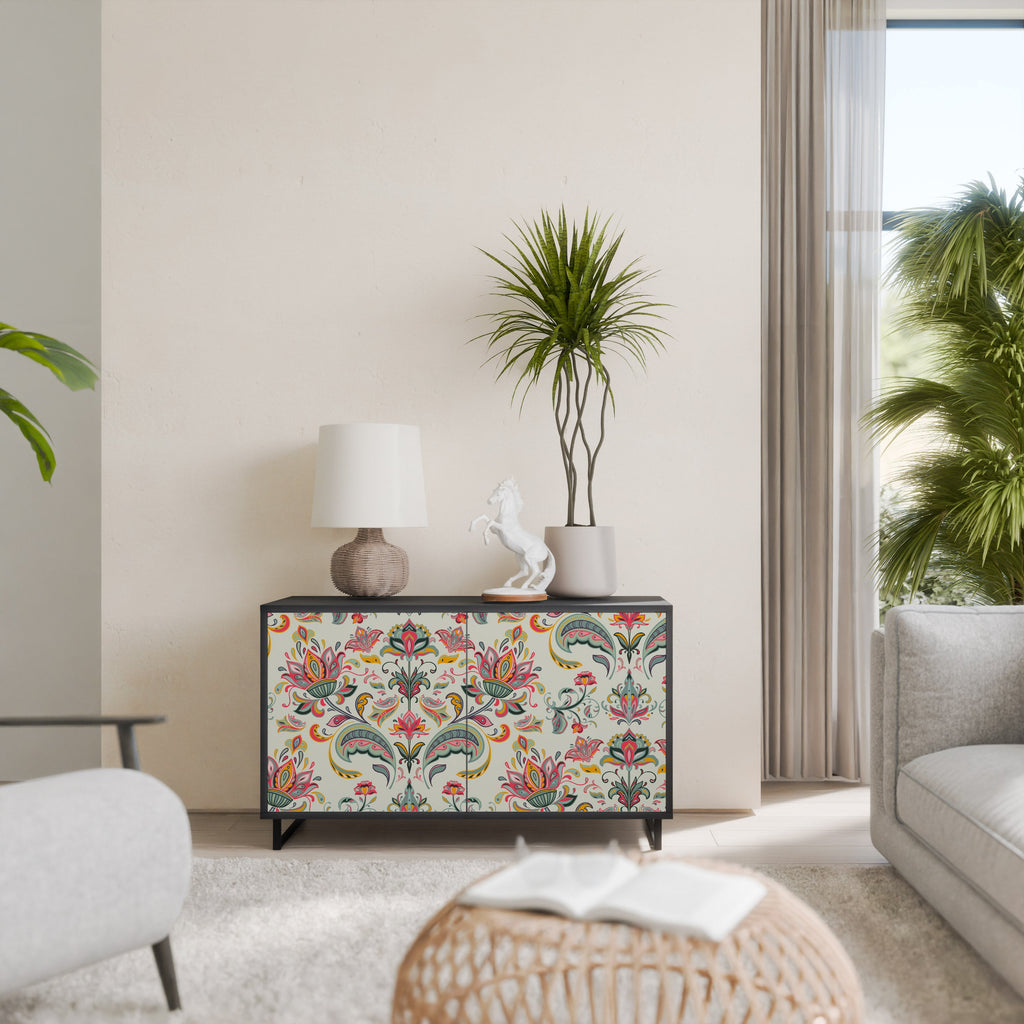 ORGANIC FOLKLORE 2-Door Sideboard in Black Finish