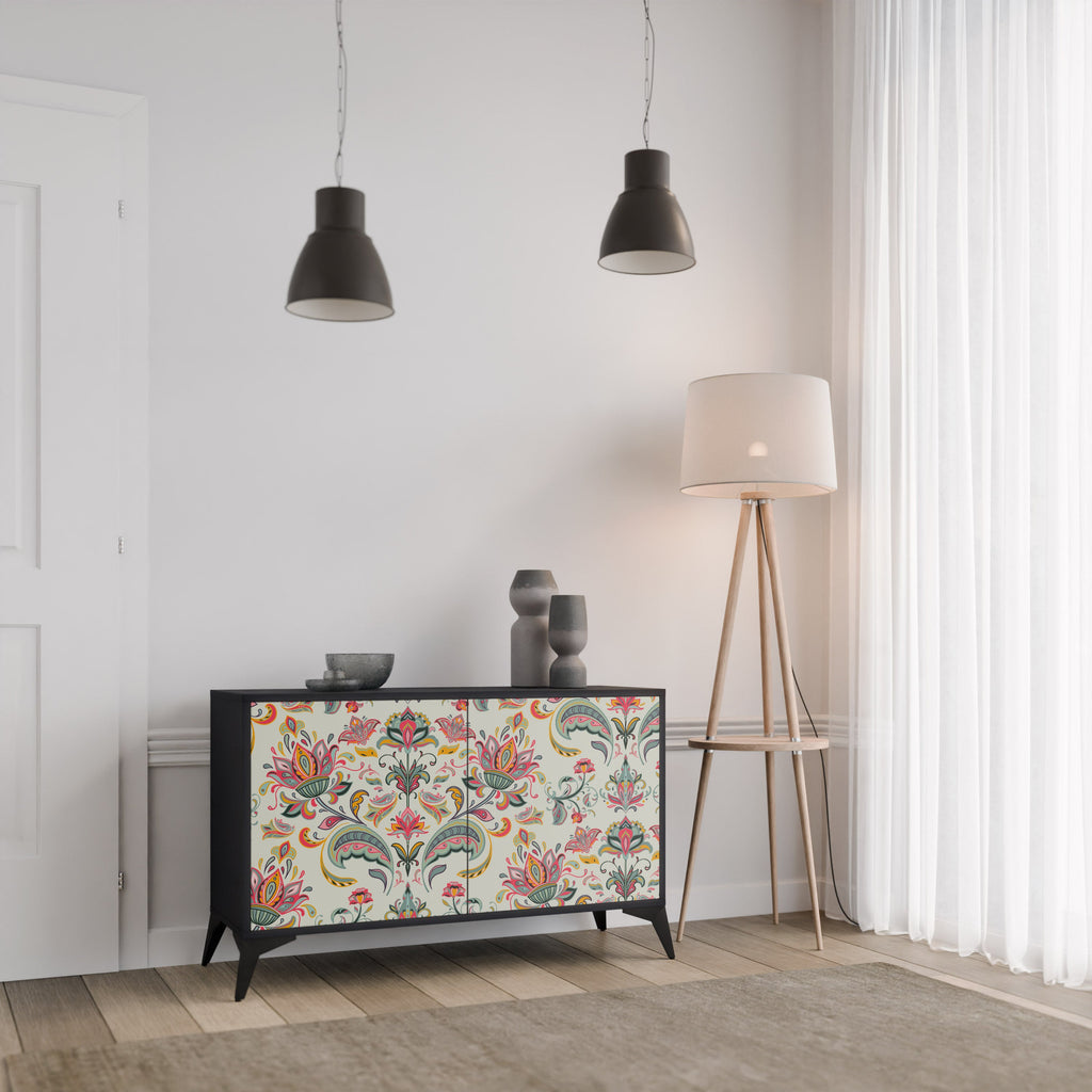 ORGANIC FOLKLORE 2-Door Sideboard in Black Finish