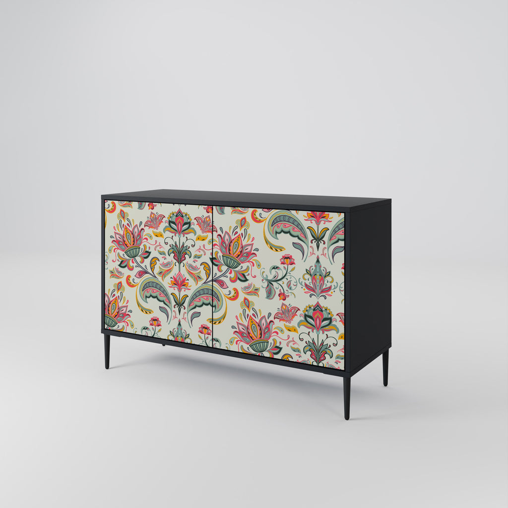 ORGANIC FOLKLORE 2-Door Sideboard in Black Finish