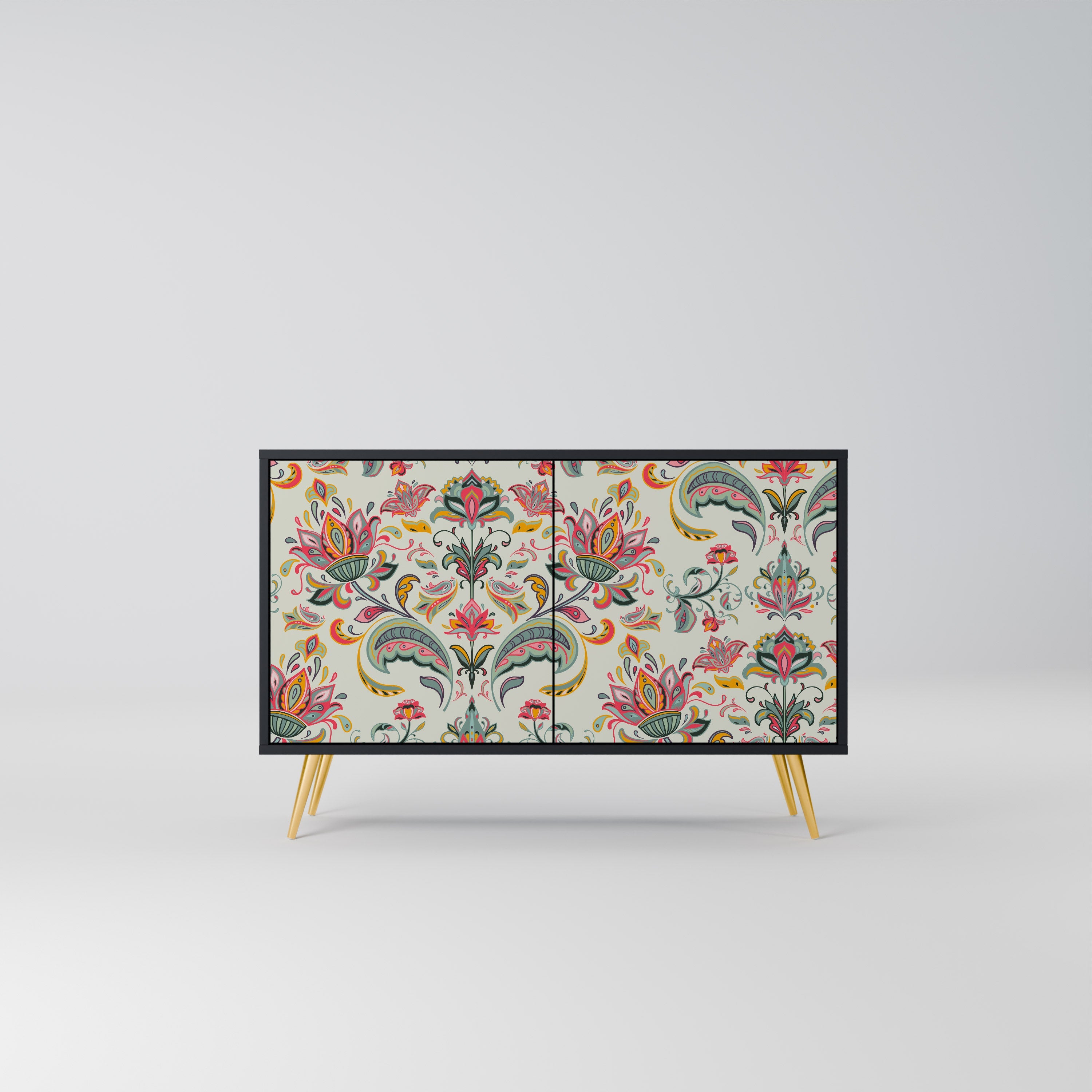 ORGANIC FOLKLORE 2-Door Sideboard in Black Finish