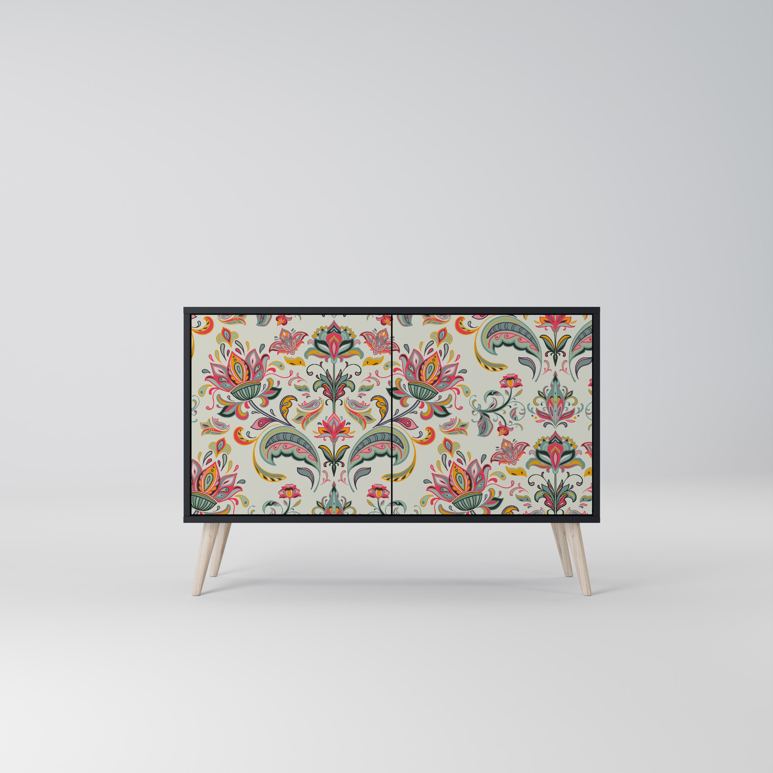 ORGANIC FOLKLORE 2-Door Sideboard in Black Finish