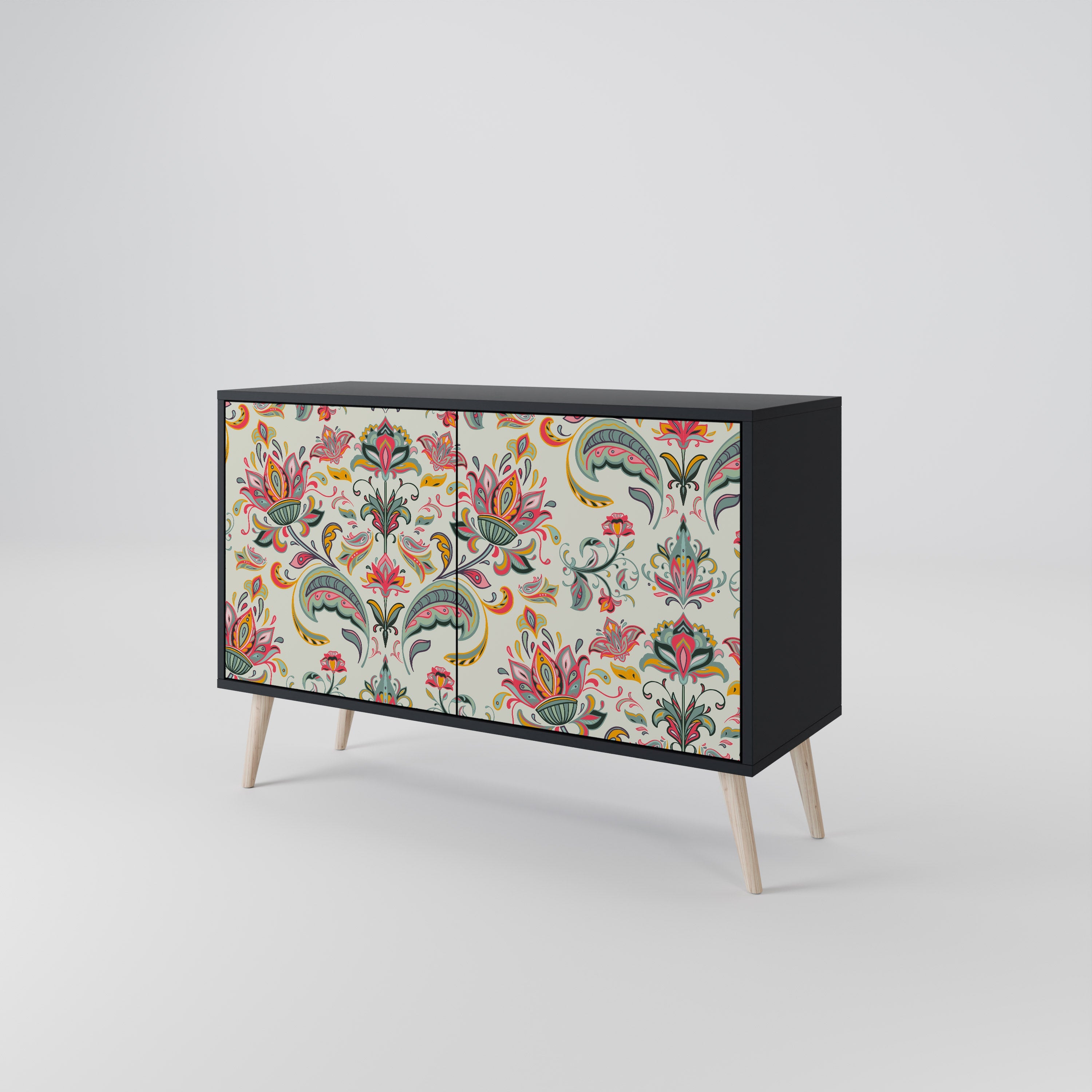 ORGANIC FOLKLORE 2-Door Sideboard in Black Finish