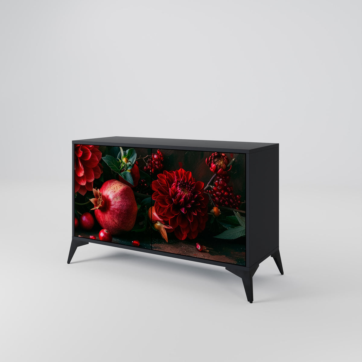 DAHLIAS AND POMEGRANATES 2-Door Sideboard