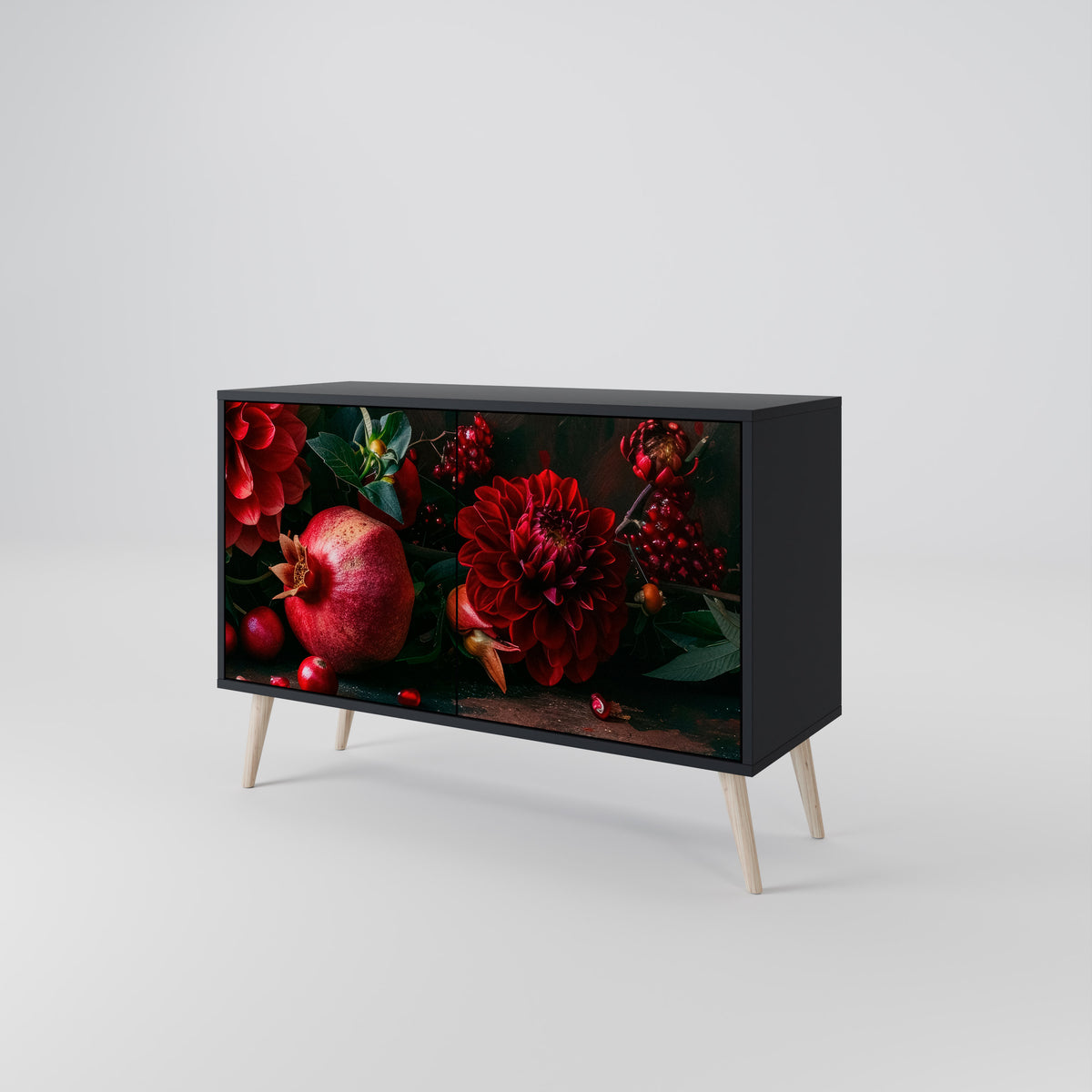DAHLIAS AND POMEGRANATES 2-türiges Sideboard