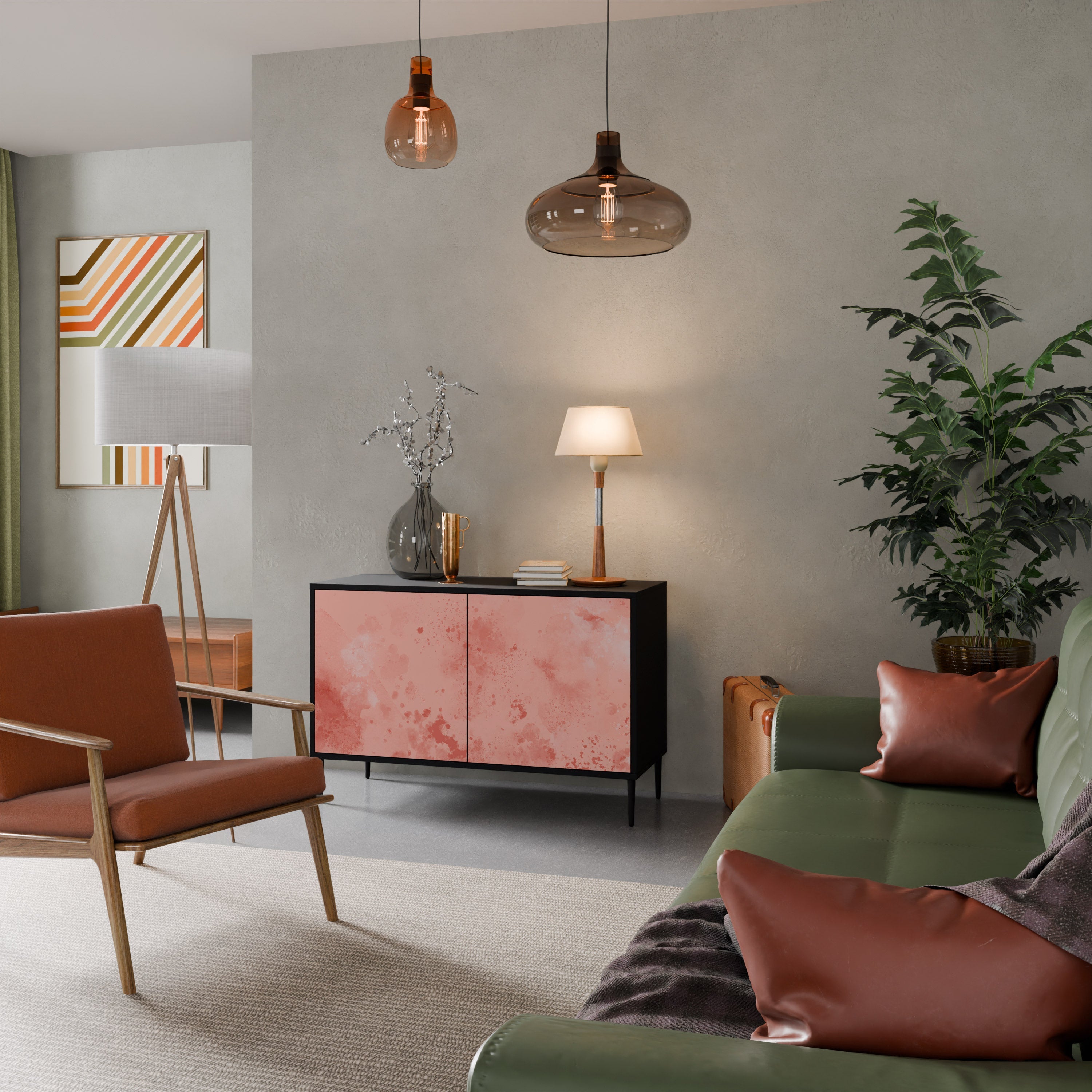 CRANE DANCE 2-Door Sideboard in Black Finish