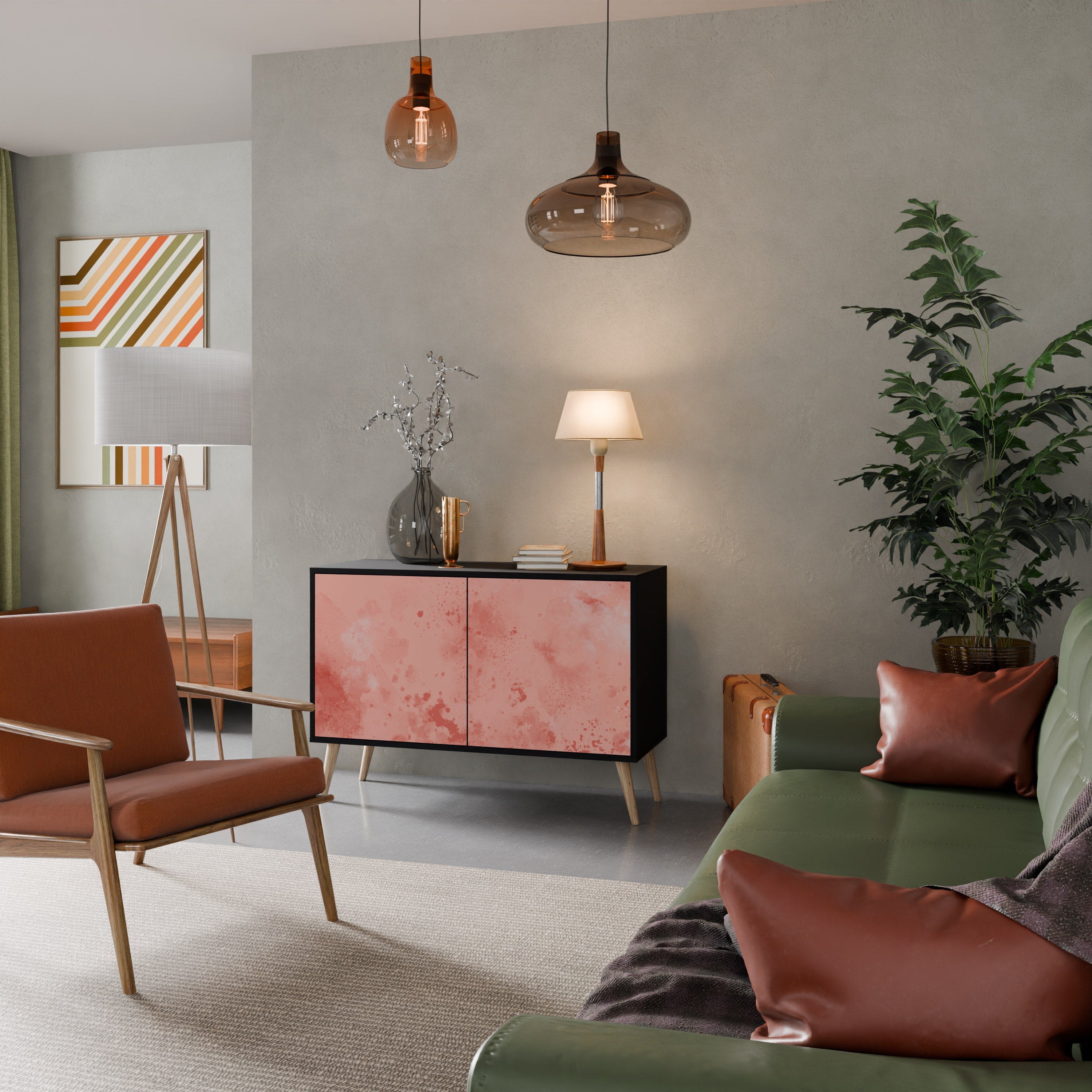 CRANE DANCE 2-Door Sideboard in Black Finish