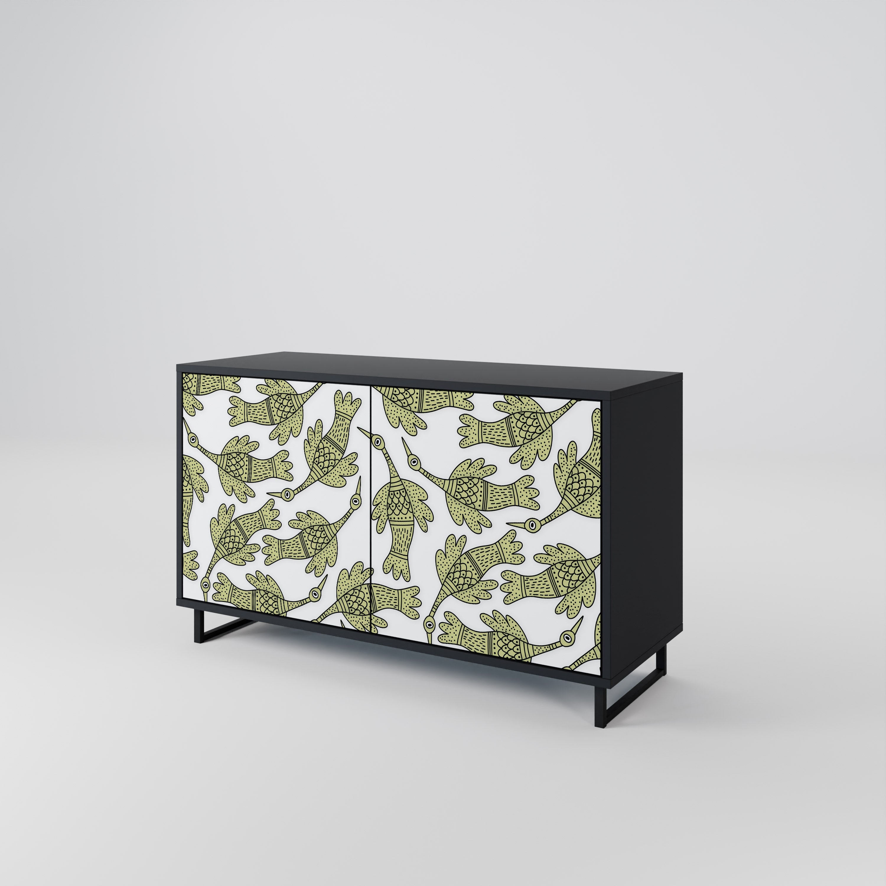 SEEDLING SONGBIRD 2-Door Sideboard in Black Finish