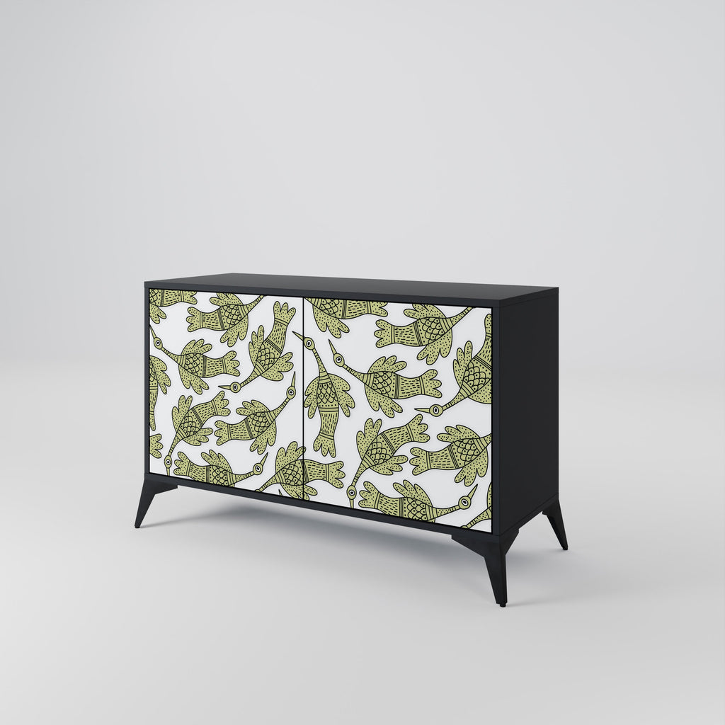 SEEDLING SONGBIRD 2-Door Sideboard in Black Finish
