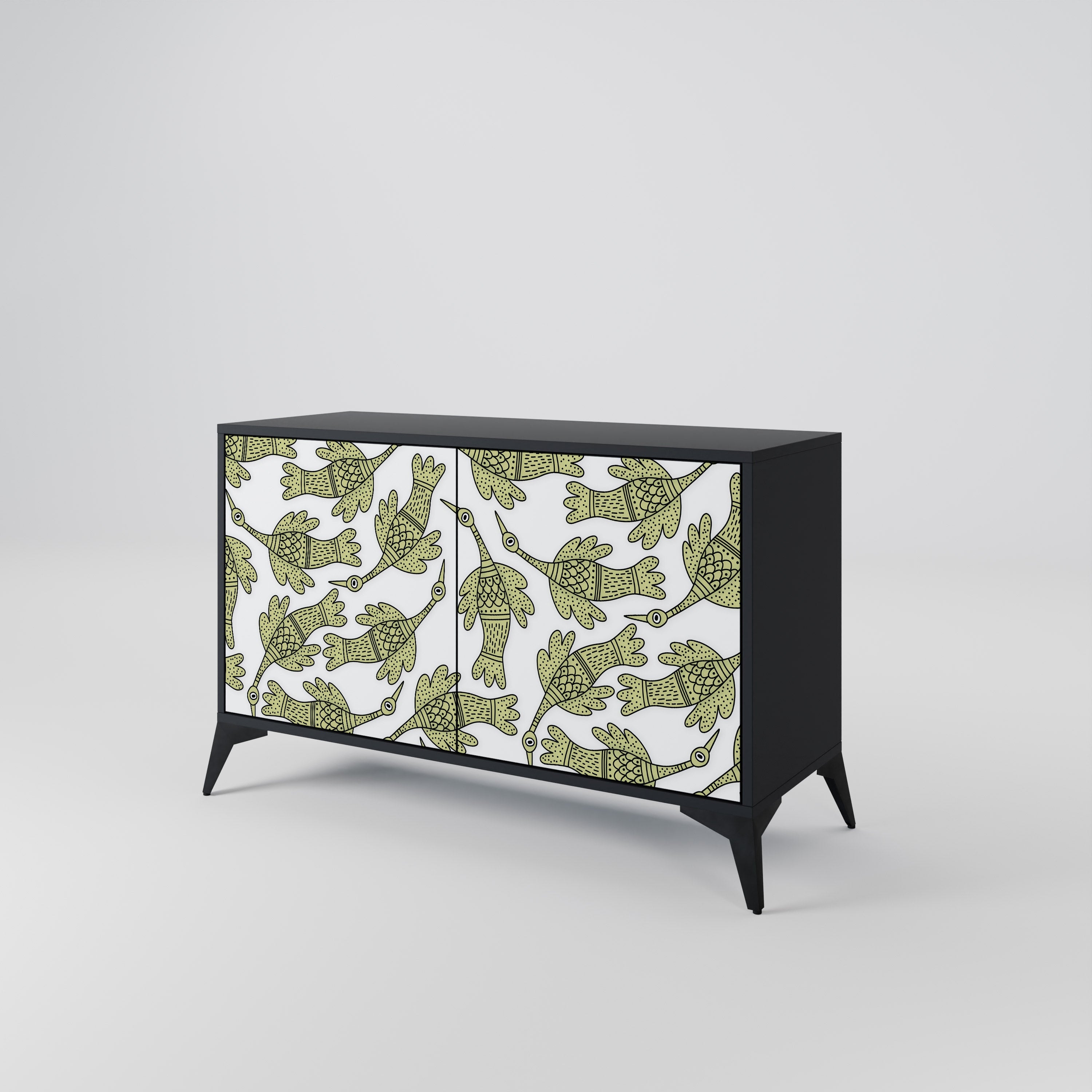 SEEDLING SONGBIRD 2-Door Sideboard in Black Finish