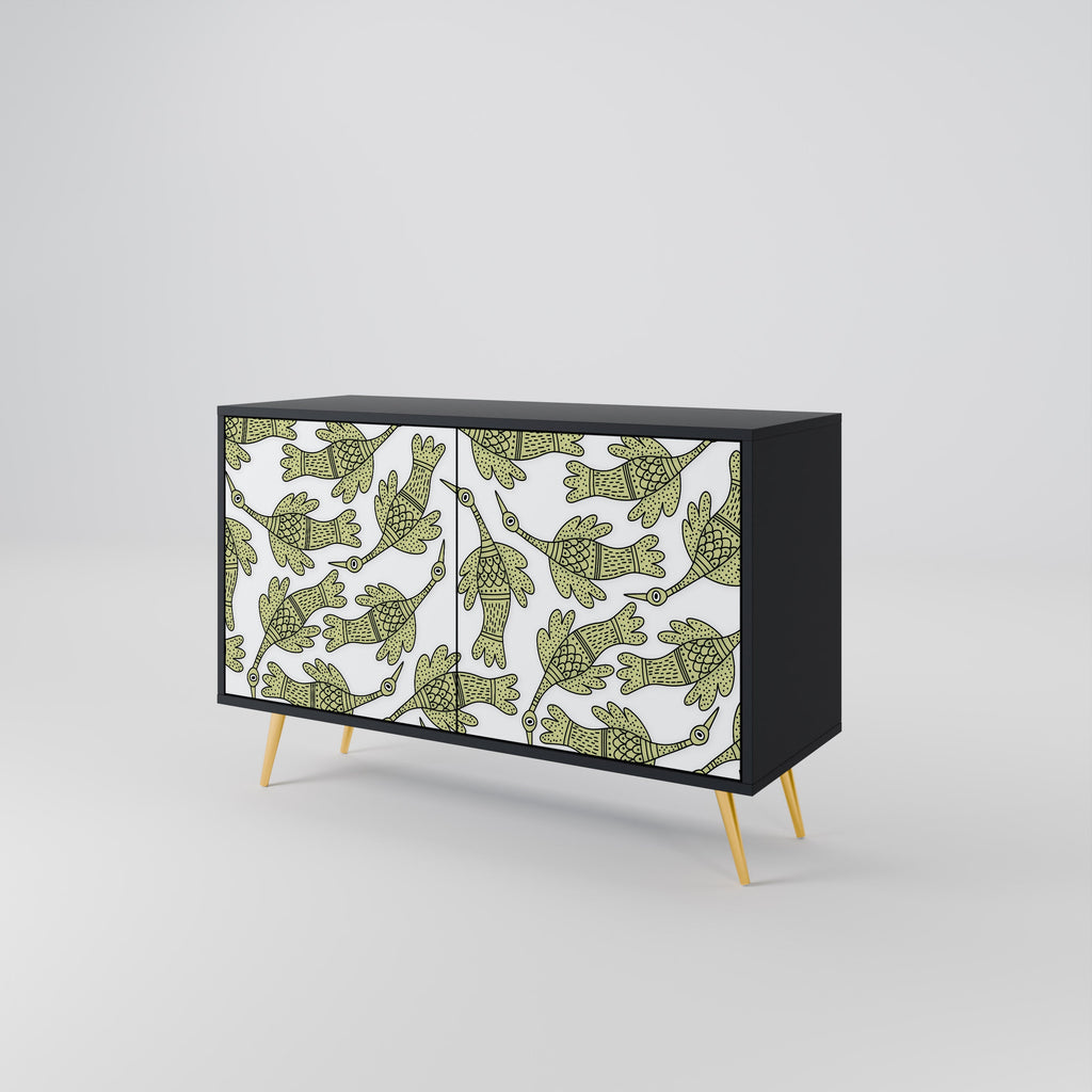 SEEDLING SONGBIRD 2-Door Sideboard in Black Finish