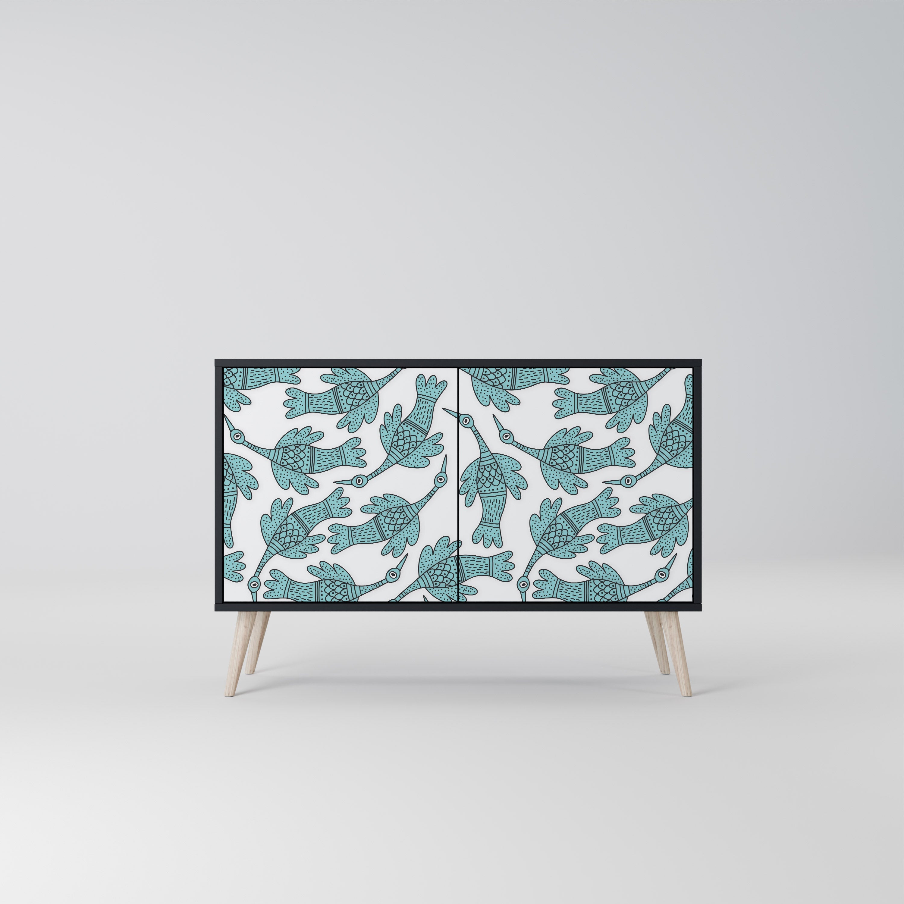 WATERSPOUT SONGIBIRD 2-Door Sideboard in Black Finish