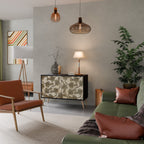 ALMONDINE SONGBIRD Sideboard mit 2 Türen in Schwarz