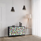 INDIAN FISH 2-Door Sideboard in Black Finish