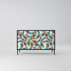 INDIAN FISH 2-Door Sideboard in Black Finish
