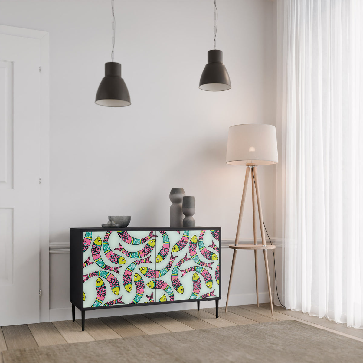 INDIAN FISH 2-türiges Sideboard