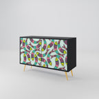 INDIAN FISH 2-Door Sideboard in Black Finish