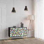 INDIAN FISH 2-Door Sideboard in Black Finish
