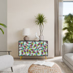 INDIAN FISH 2-Door Sideboard in Black Finish