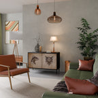 STEAMPUNK CLAN 2-Door Sideboard in Black Finish