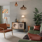 STEAMPUNK CLAN 2-Door Sideboard in Black Finish