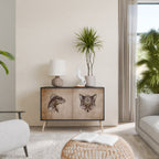 STEAMPUNK CLAN 2-Door Sideboard in Black Finish