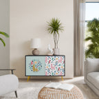 COLORFUL ALPACAS Sideboard mit 2 Türen in Schwarz