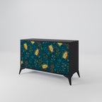 AUTUMN INSECTS 2-Door Sideboard in Black Finish