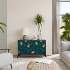 AUTUMN INSECTS 2-Door Sideboard in Black Finish