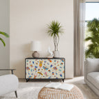 COLORFUL INSECTS Sideboard mit 2 Türen in Schwarz