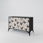 HAPPY HENS Sideboard mit 2 Türen in Schwarz